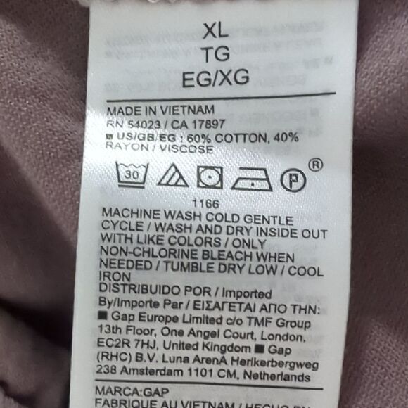 GAP Mauve Cargo Pants Relaxed Fit Lightweight - Picture 7 of 7